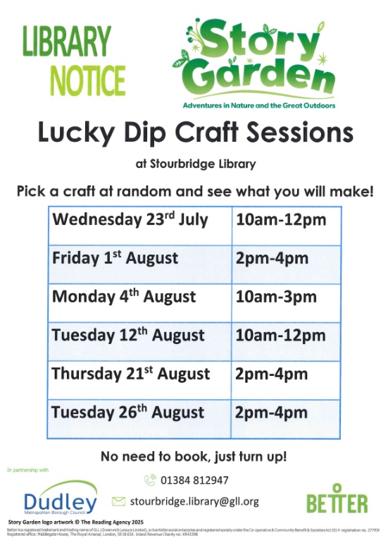 Stourbridge Library - Lucky Dip Craft Sessions